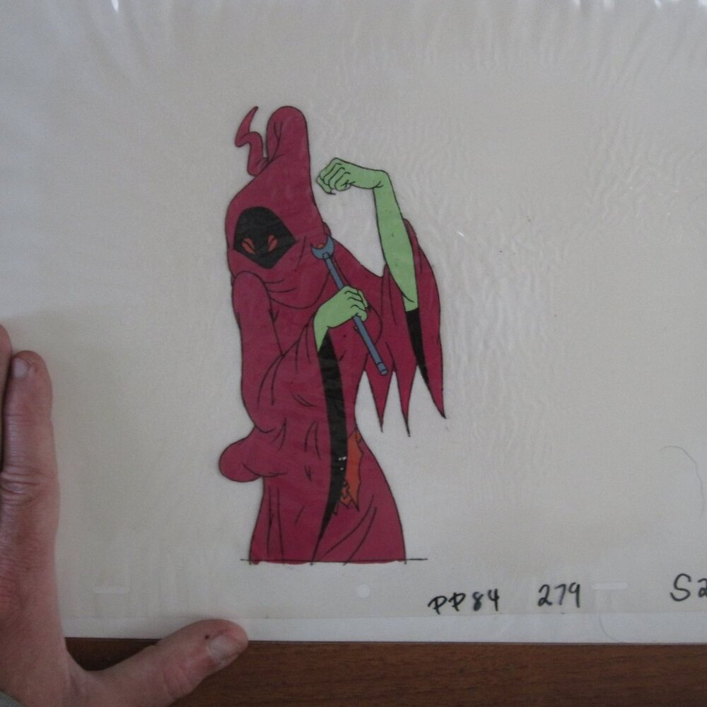1980's Princess of Power Production Animation Cel: Shadow Weaver w/ Orig. Sketch